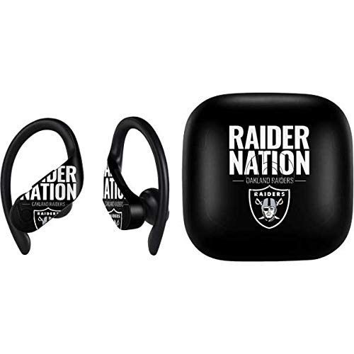 Skinit Decal Audio Skin Compatible with PowerBeats Pro - Officially Licensed NFL Las Vegas Raiders Team Motto Design