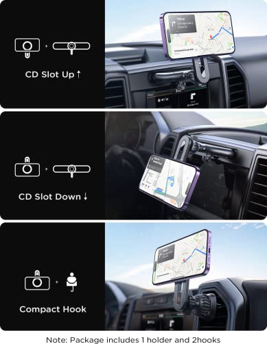 Lisen 2E732 Cd Phone Holder For Car, 2024 Upgraded Adjuatable Cd Slot Phone Mount thumb #1