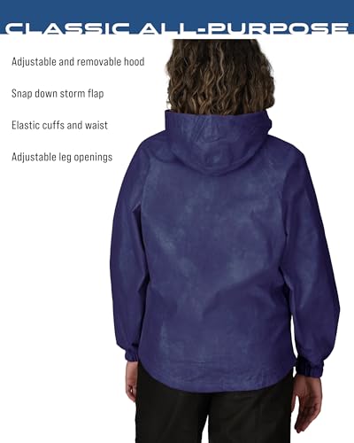 FROGG TOGGS Women\'s Classic All-Purpose Waterproof Breathable Rain Suit, Purple and Black, Medium - Thumbnail 3