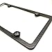 Aootf Carbon Fiber License Plate Frame with Screws Caps，Stainless Steel Holder Wrapped in Real Carbon Cloth (Slim Edge)