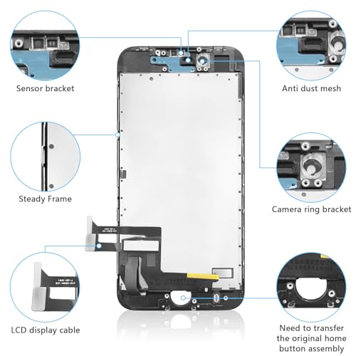 for iPhone SE 2022/SE 3 Generation Screen Replacement, Display Assembly 4.7 inch 3D Touch Screen Digitizer for A2783, A2595, A2785, A2782, A2784 with Waterproof Seal+Repair Tools+Screen Protector by Mobkitfp - Image 3