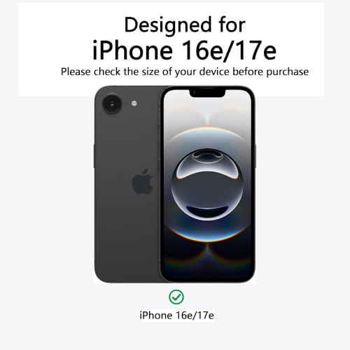 Image of for iPhone 16E /17e Case [Compatible with Magsafe]Translucent Matte Phone Cover, [10 FT Military Grade Drop Protection] Slim Durable Shockproof Protective Bumper (Black Magnetic, iPhone 16E /17e)
