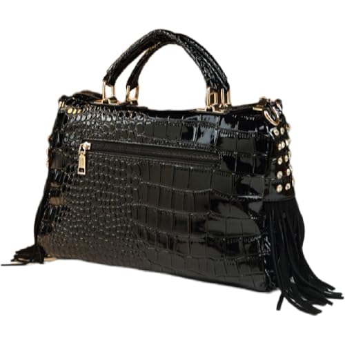 Bolso Satchel de Mujer con Asa Superior de Cuero miniatura 5