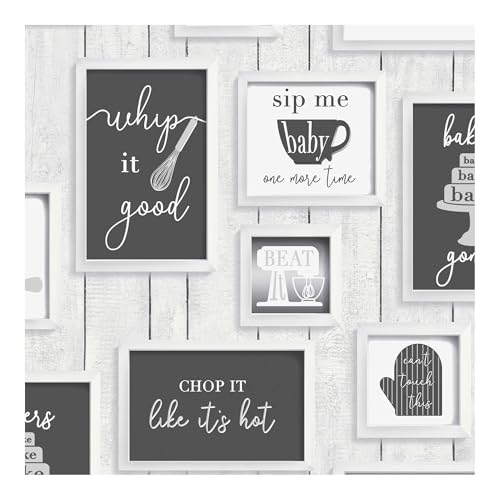 Contour Framed Quotes Black/White Heavy Weight Vinyl Wallpaper | Paste the Wall | Black Typography | Eco-Friendly