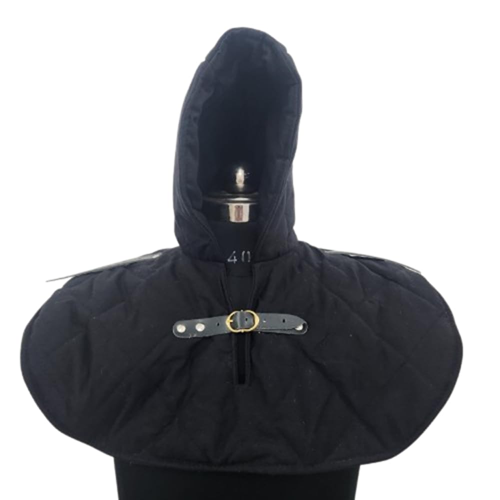 Medieval ArmourMedieval Cotton Collar & Coif Armor Medieval Cotton Padded Armor Neck Collar Coif