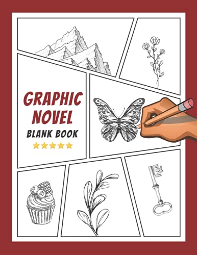 Graphic Novel Blank Book: Graphic Novel Book for Adults & Teenagers – Create Your Own Comic Book | Blank Comic Book Notebook Template Panel Sketchbook Journal for Creating a Graphic Novel for Teen Boys Girls & Kids (Manga Anime Lover Gifts) – Red 8.5”x11”