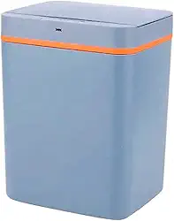 Lixeira Inteligente com Sensor Automático, 15 Litros, Cinza, Plástico, Recarregável, À Prova D'água, Design Moderno para Quarto, Banheiro e Escritório (Cinza)