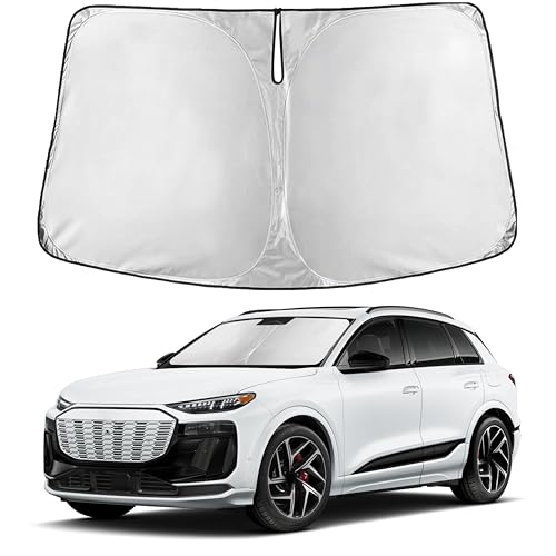 Image of EcoNour Windshield Sunshade Compatible for Audi Q6 e-tron 2025 2026 2027, Sun Visor for Front Windshield & Window Sun Shade Cover, UV Heat Blocker & Protector, Car Accessories