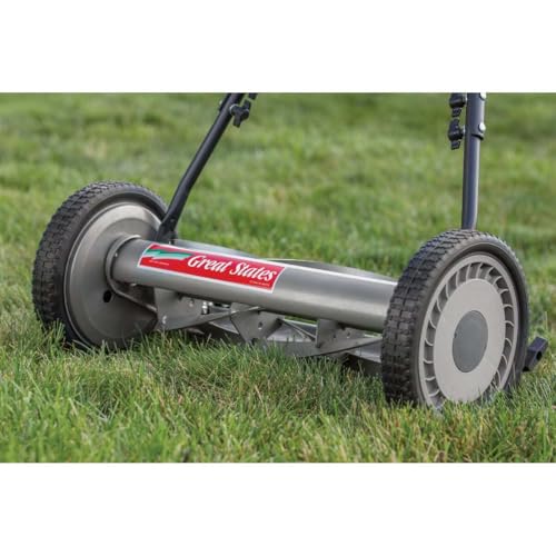 Image of Great States 815-18 18-Inch 5-Blade Push Reel Lawn Mower, Grey