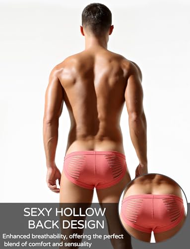 FEOYA Men's Bikini Underwear Sexy Jockstrap Low Rise Briefs Breathable Bulge Pouch Briefs Underpants3