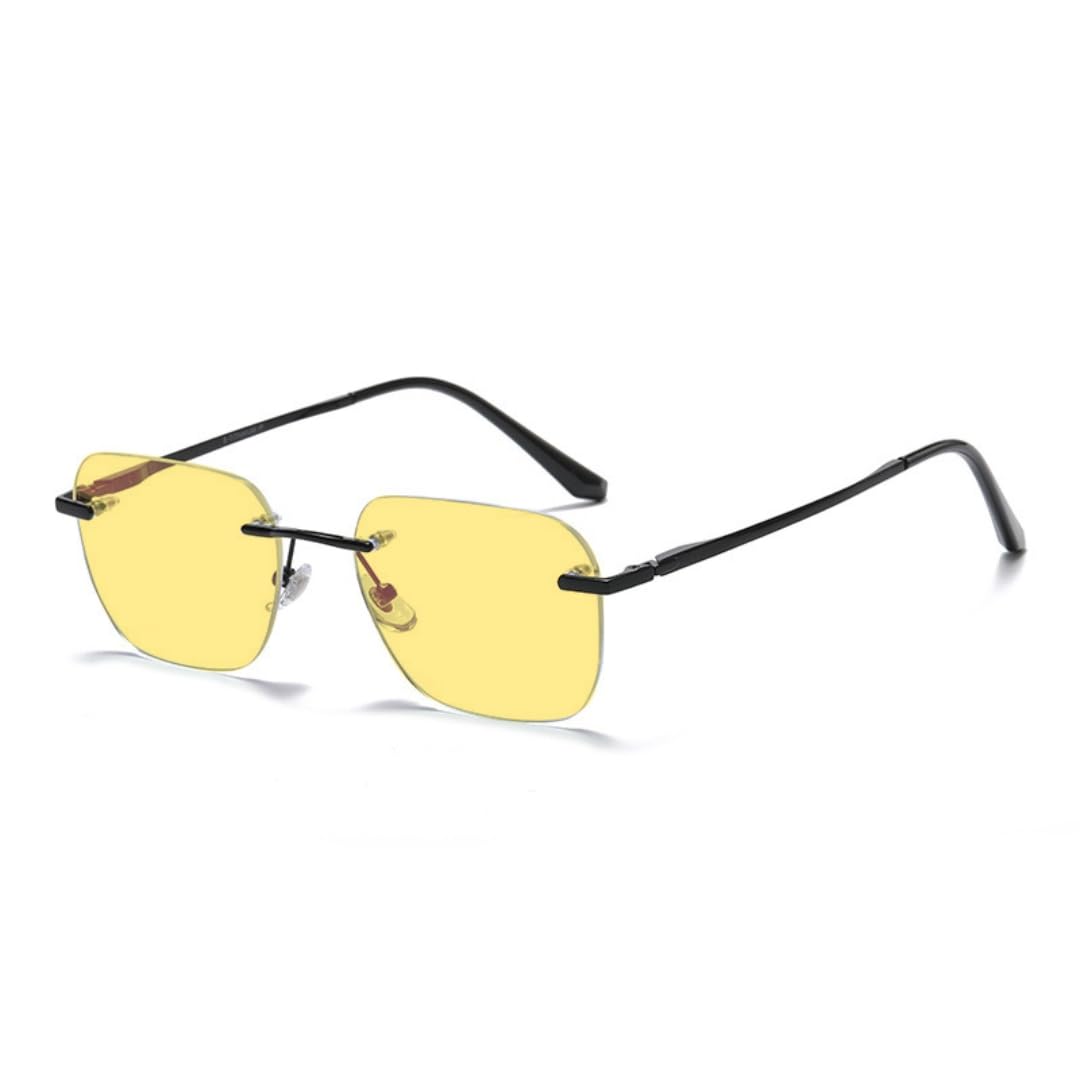 Randlose polarisierte Herren-Sonnenbrille mit UV400-Schutz, Damen-Sonnenbrille mit reinem Titanrahmen, Fahrbrille mit Sonnenschutz
