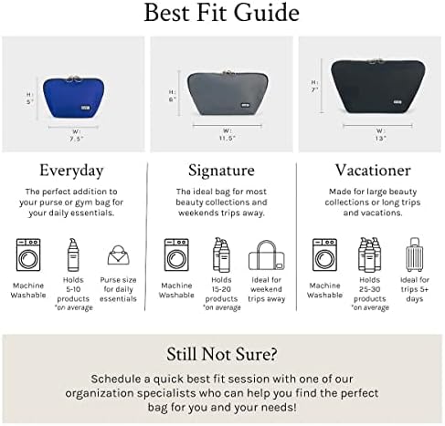 Miniatura 7 de KUSSHI Bolsa de maquillaje diaria, Satin BlackPink, Bolsa de maquillaje lavable