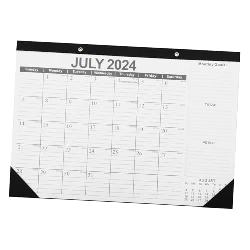 HOODANCOS 年ヶ月プランニング壁掛けカレンダー 軽量丈夫なオフィスアクセサリー 書き込みスペース付き 吊り下げ式スケジューラー ブラック