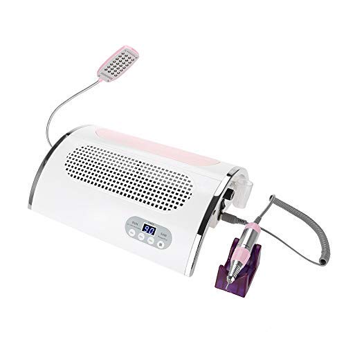 Professional Electric Nail Drill Machine, 3 in 1 Electric Nail Drill Machine Kit with 54W UV LED Nail Dryer Lamp, Nail Polishing Machine, Nail Art Dust Suction Collector for Nail Salon Home