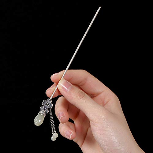 Épingle à cheveux chinoise en argent pour faire tenir les chignons