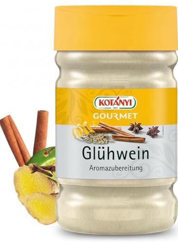 KOTÁNYI Gewürz Glühwein Aromazubereitung - Auch für heißen Tee Grog & Punsch - Mit Ingwerpulver Nelken Zimt & Zucker - Zum Aromatisieren von Kompott und Strudel - Großpackung