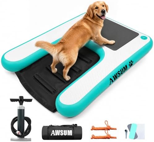 Amazon.com : AWSUM Inflatable Dog Water Boat Ramp XL Dock Floating ...
