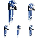 高儀(Takagi) HANDIWORK カラーコーティング 六角棒レンチ 青 9本組 No.100 (× 5)