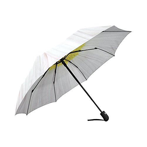 Interestprint Daisy Windproof Auto Open And Close Foldable Umbrella,Girly Flower Travel Unbreakable Compact Sun And Rain Umbrella Uv Protection,White And Yellow #TOP3