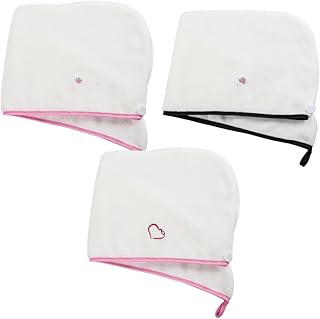 FOMIYES 3 Pçs Toalha Para Toalha De Cabelo Para Toalha De Secagem Rápida Chapéu De Lã Coral Toalha De Secagem Rápida Chapéu Toalha Turbante De Cabelo Toalha De Cabelo Toalha De Absorção