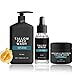 Coffret de Soin Visage Homme 3 Pièces, Routine Skincare avec Nettoyant, Sérum et Crème Hydratante, Soin Anti-Âge Nourrissant, Idée Cadeau Homme pour Anniversaire, Noël ou Saint-Valentin