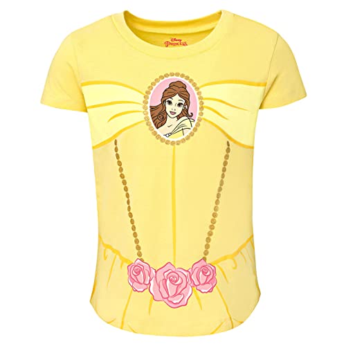 Disney G2T7609PR5TFNK Princess Belle Aurora Cinderella Toddler Girls 4 Pack T-Shirts Blue/Pink Yellow 5T thumb #5