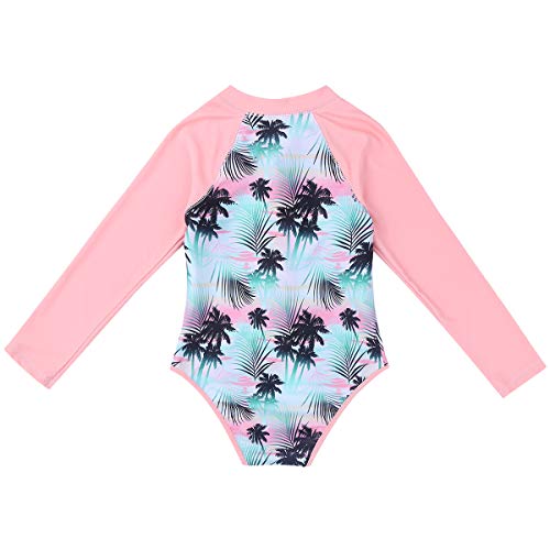 Girls One-Piece Long Sleeve Zipper Swimsuit Swimwear Rash Guard UV UPF 50+ Sun Protection Bathing Suit2