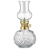 Lampe à huile pour usage intérieur - cette lampe à pétrole est fabriquée avec un savoir-faire sophistiqué, ajoute plus de beauté à votre espace de pièce, lampe à huile à pétrole en verre