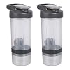 Amazon Basics Protein Shaker Bottle with Mixer Ball, Dishwasher Safe, 20 oz, Gray, 2-Pack