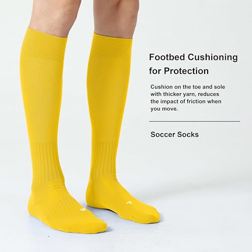 Image of CS CELERSPORT 2 /3 Pack Soccer Softball Baseball Socks for Youth Kids Adult Multi-Sport Compression Knee High Socks