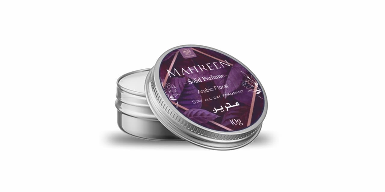 AL MASNOON Mahreen Solid Perfume 10g - Arabic Floral Fragrance, Long-Lasting Deodorant for All-Day Freshness, Perfect