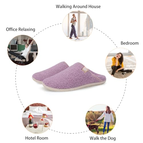 Image of Spesoul Fuzzy House Slippers for Women Men Indoor Closed Back Lightweight Cozy Faux Furry Lining Barefoot House Shoes Slipper Socks for Bedroom Home Office Yoga Outdoor Walking Shoes