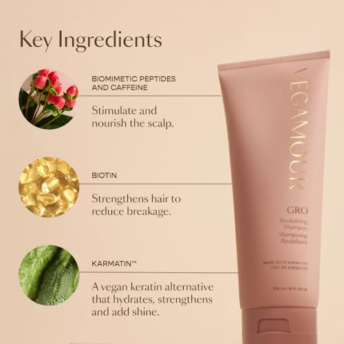 Vegamour Gro Revitalizing Shampoo, Support Thicker, Fuller Looking Hair, Shampoo Formulated Without Sulfates For Thinning Hair With Vegan Keratin thumb #5