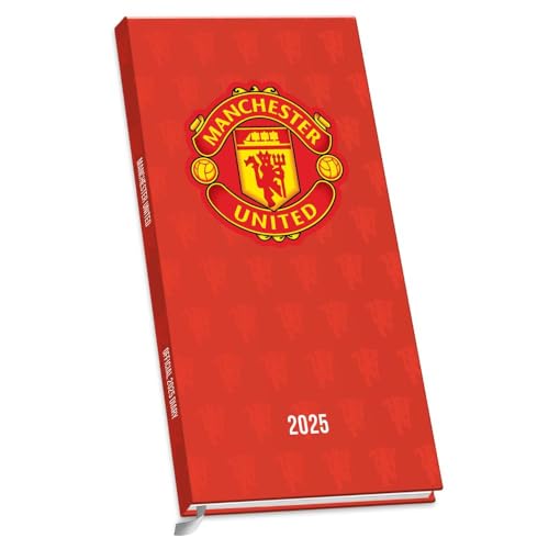 2025 Diary Manchester United FC Week to View Slim Pocket Football Diary Diary Official Product