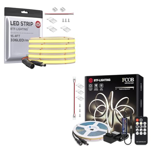 Tira LED COB 24V 3000K 8mm 5m x 2 con Control remoto miniatura 1