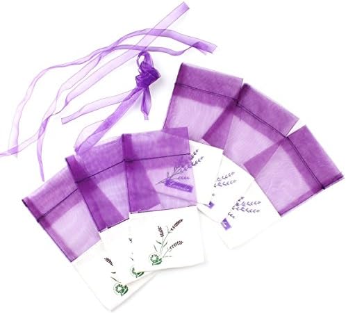 Geila 12pcs Sachet Empty Bags Purple Gauze Cotton-ramie Sacks for Lavender, Spice and Herbs (A)