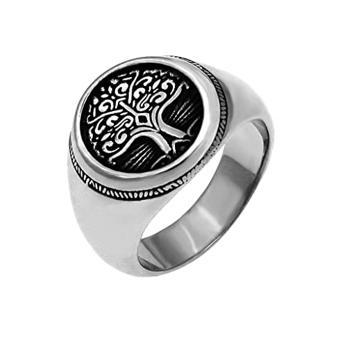 Bague Viking pour Hommes en acier inoxydable mythologique