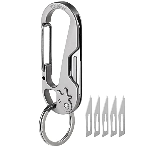 1981LIFE Titanium Carabiner Keychain Clip for Keys, Heavy Duty Car Key Chains Organizer for Men and Women