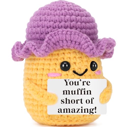 Muffin au crochet d'encouragement : un cadeau de diplôme unique