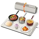 iTRUSOU Electric Warming Tray - Full Surface Heating,Rollable & Portable,Premium Silicone Nano-Material,3 Temperature Settings,Auto Shut-Off -Versatile Food Warmer for Gatherings,Parties,Everyday Use