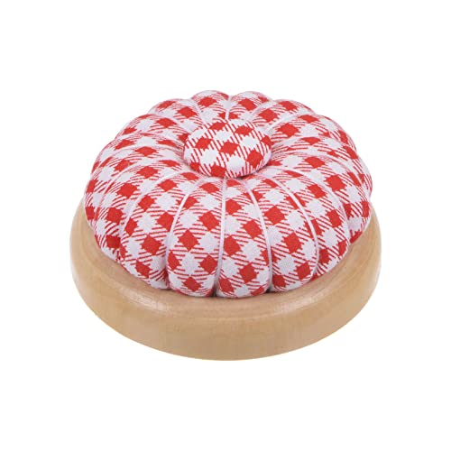 Harfington Pin Cushions Sewing Needle Cushion Needle Holder Pincushions With Magnetic Wooden Base For Sewing Quilting Needlework Diy Crafts, Red And White #TOP13