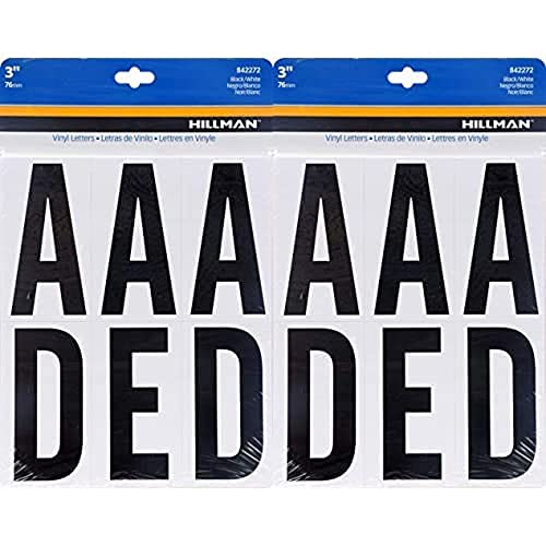 The Hillman Group 842272 3-Inch Letters Kit, Black/White (Pack Of 2) #TOP27