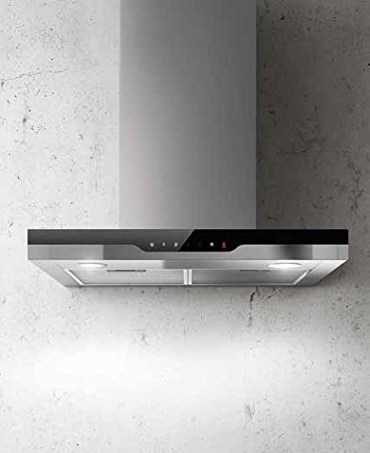 Elica Top Sense IXBL/F/60 De pared Negro, Acero inoxidable A - Campana (Recirculación, 64 dB, 50 cm, 65 cm, De pared, Negro, Acero inoxidable)
