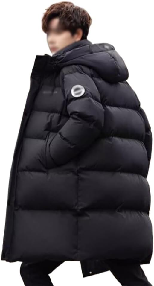 VIDI Thicker Hooded Warm Casual Jacket For Men Long Fashion Winter Down