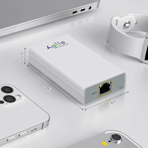 Adaptador Gigabit PoE a USB C con carga de 23W y transferencia de datos RJ45 para tableta 5