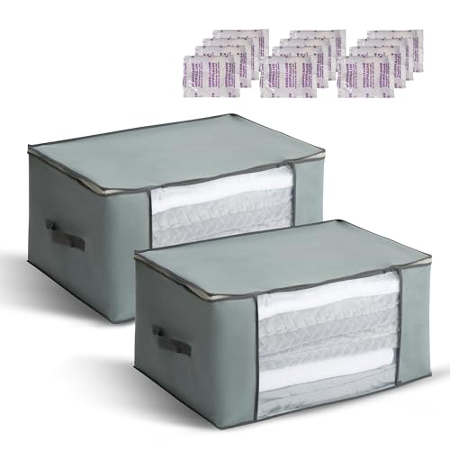 LIXTYC 2 Cajas Almacenaje Ropa 81L  60x45x30cm