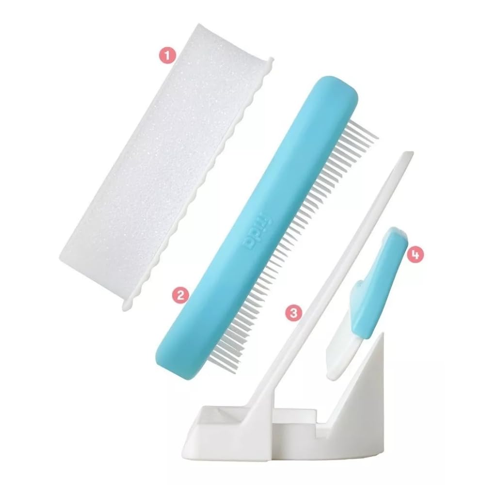 Frida Baby FlakeFixer – Kit trattamento per crosta lattea, 3 fasi, cura delicata per cuoio capelluto, con pettine e spugna inclusi