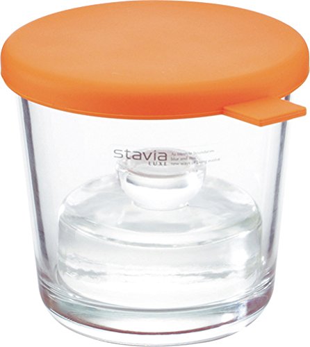 漬物 ポット ガラス スタビアリュクス 丸 オレンジ