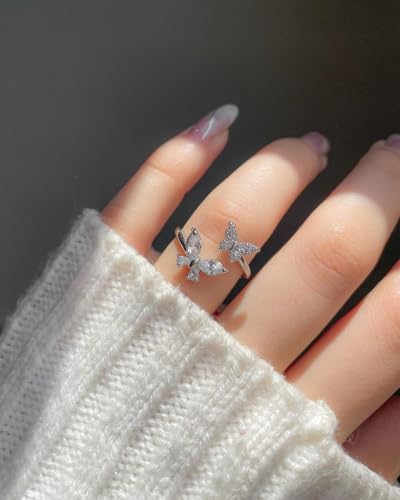 Image of Zarkan Silver 925 Hallmark Butterfly Rings
