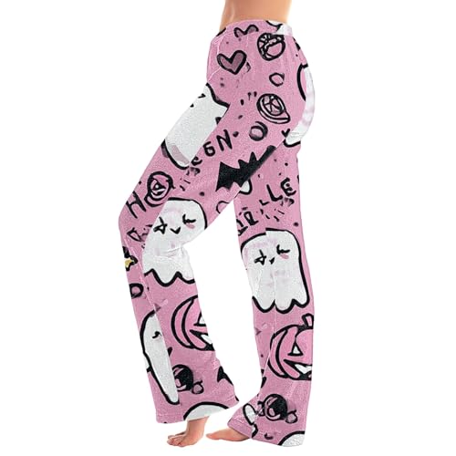 Pantalones cortos negros para ciclismo, de franela, doble terciopelo, estampado navideño 3D, para mujer, otoño e invierno, vaqueros, Light Morado, XL